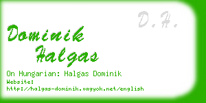 dominik halgas business card